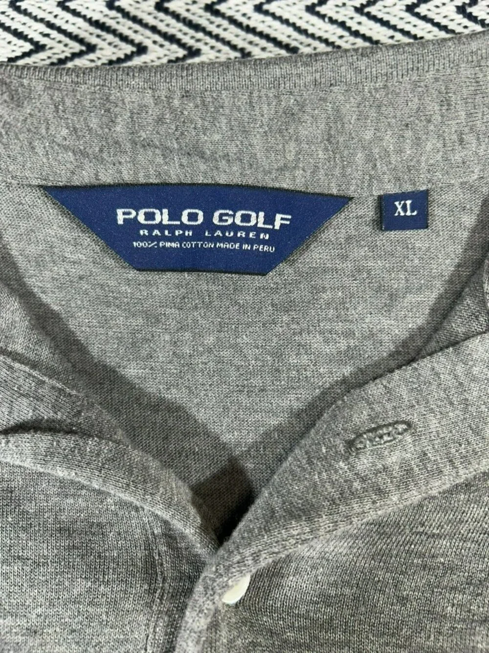 Polo Golf Ralph Lauren Gray Long Sleeve Polo Shirt XL 100% Pima Cotton - Picture 3 of 5